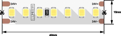 Светодиодная влагозащищенная лента DesignLed 17W/m 168LED/m 2835SMD холодный белый 5M 004201