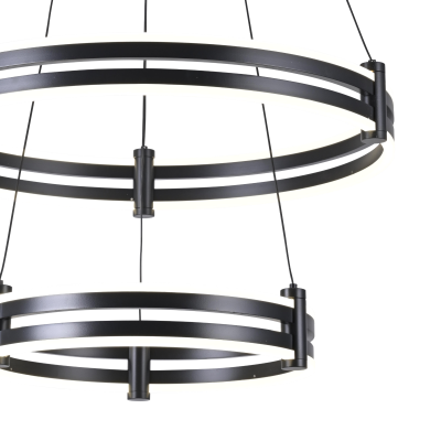 Подвесной светильник Zortes DUBLE-R ZRS.30514.09, Мощность - 125Вт, Тип лампы: LED, В -1500мм/350мм / Ш - Ø400мм+600мм