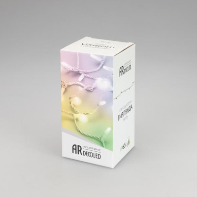 Уличная светодиодная гирлянда Ardecoled нить 230V разноцветная ARD-String-Classic-10000-White-100Led-Milk-Sync RGB 028208