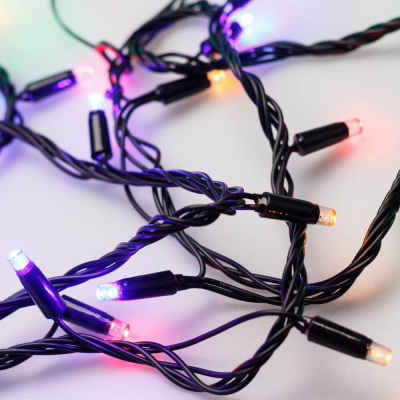 Уличная светодиодная гирлянда Ardecoled нить 230V разноцветный ARD-String-Classic-10000-Black-100Led-Live RGB 025808