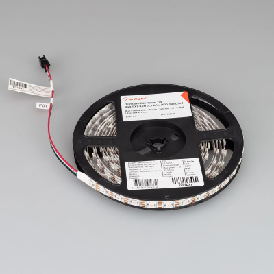 Светодиодная лента Arlight 9,3W/m 60LED/m 5060SMD разноцветная 5M SPI-B60-10mm 12V RGB-PX1-RAM 033437