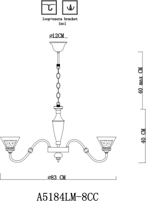 Подвесная люстра Arte Lamp TOSCANA