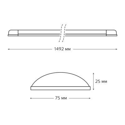 Потолочный светодиодный светильник Gauss WLF-1 144126250