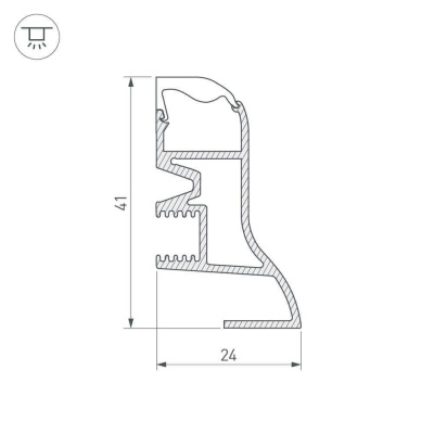 Профиль Arlight ARH-PLINTUS-2000 ANOD 026604