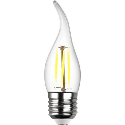 Лампа светодиодная филаментная REV FC37 E27 7W нейтральный белый свет свеча на ветру 32498 0
