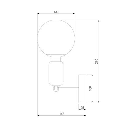 Бра Eurosvet Bubble 50251/1 черный жемчуг