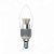 Лампа светодиодная диммируемая Uniel E14 5W 3000K свеча прозрачная LED-C37P-5W/WW/E14/CL/DIM 08745