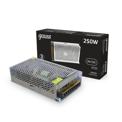 Блок питания Gauss 250W 24V IP20 202002250