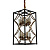 Подвесная люстра Lumina Deco Quadrato LDP 1223-8 BK+MD