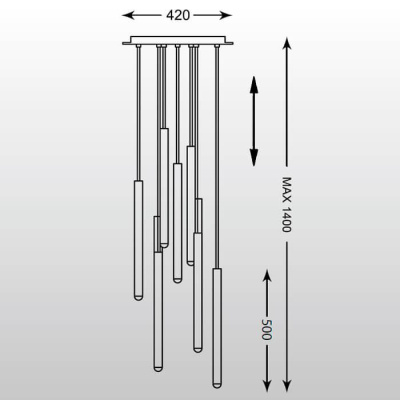 Подвесной светодиодный светильник Zumaline Loya P0461-09C-B5SB