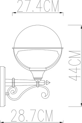 Уличный настенный светильник Arte Lamp MONACO