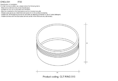 Декоративное кольцо Crystal Lux CLT Ring 013 BL