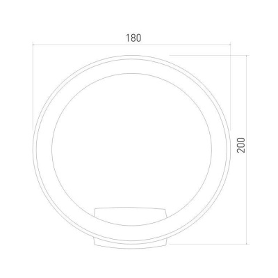 Уличный настенный светодиодный светильник Elektrostandard Ring 1710 Techno Led черный a054933