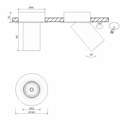 Основание для встраиваемого светильника Lumker Mini-VL-M7-WH 004870