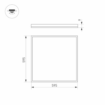 Встраиваемая светодиодная панель Arlight DL-INTENSO-S600x600-40W Day4000 038429