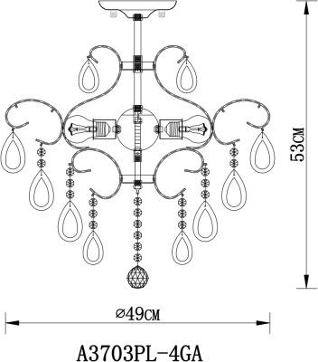 Потолочная люстра Arte Lamp SILVIA