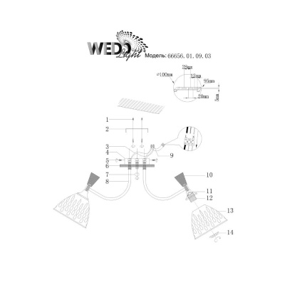 Потолочная люстра Wedo Light Gudi 66656.01.09.03