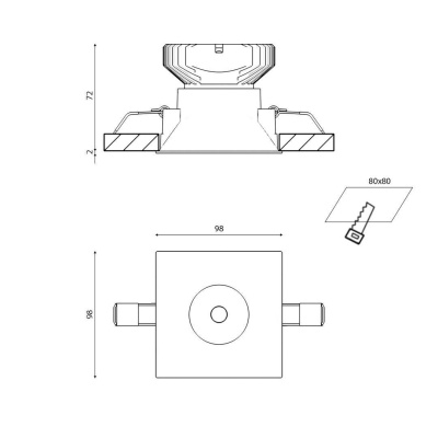 Корпус встраиваемого светильника SWG Combo-34-WH 004173