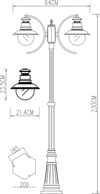 Парковый светильник Arte Lamp AMSTERDAM