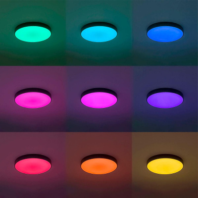 Потолочный светодиодный светильник с пультом ДУ Citilux Купер RGB Черный CL72495G1