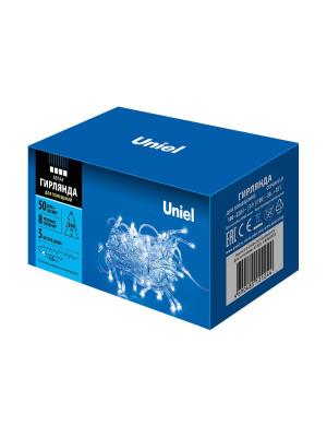 Светодиодная гирлянда Uniel 220V белый ULD-S0500-050/DTA White IP20 UL-00005259