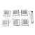 Встраиваемый светодиодный светильник Uniel ULP-1010 42W/4000К IP40 Grilyato White KIT06 UL-00007427