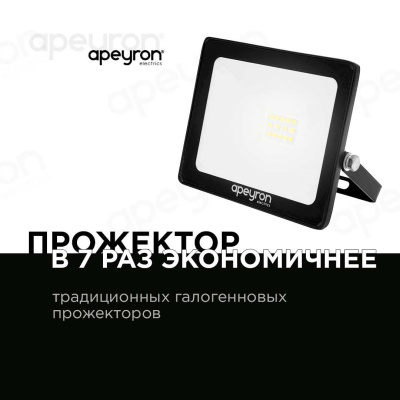 Прожектор светодиодный Apeyron 20W 6500K 05-38