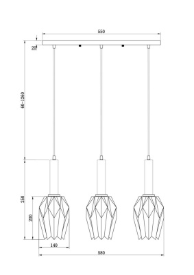 Подвесной светильник Freya Delta FR9001PL-03B