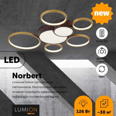 Потолочный светодиодный светильник Lumion Ledio Norbert 5256/99CL