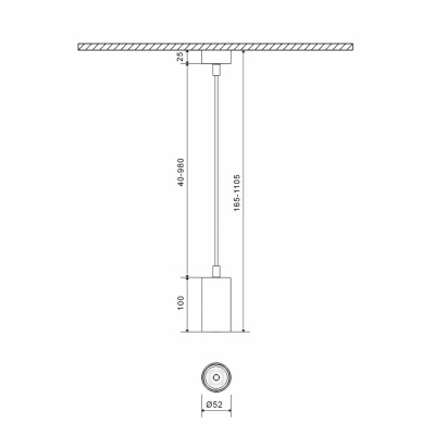 Основание для подвесного светильника Lumker Mini-VL-M6-BL 004869