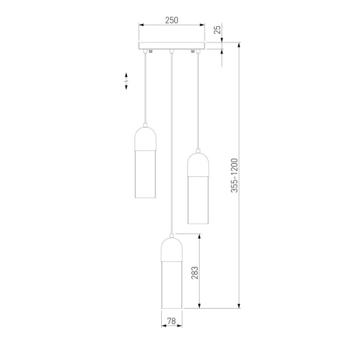 Подвесная люстра Eurosvet Airon 50180/3 янтарный