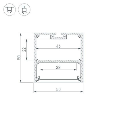 Профиль Arlight SL-Line-5050-3000 Anod 036202
