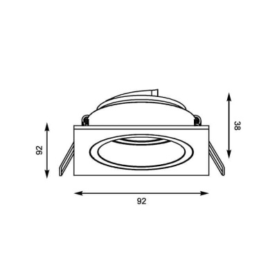 Встраиваемый светильник Zumaline Chuck dl square 92703-GD