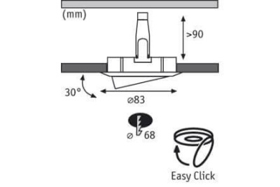 Встраиваемый светодиодный светильник Paulmann Premium Line Led 92709