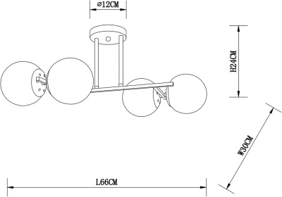 Потолочная люстра Arte Lamp ORNELLA