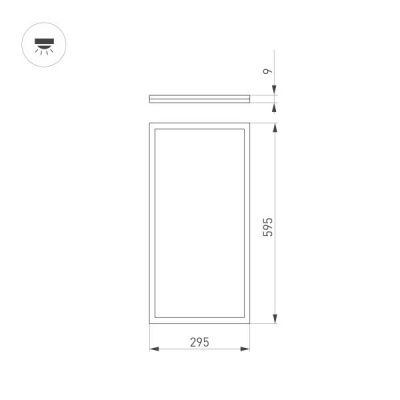Встраиваемая светодиодная панель Arlight DL-Intenso-S300x600-28W Day4000 036230