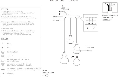 Подвесной светильник F-Promo Bibili 1682-3P