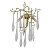 Бра Crystal Lux Reina AP3 Gold Pearl