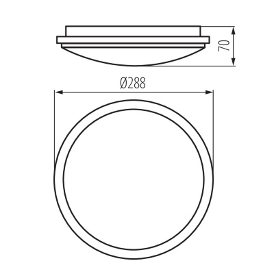 Настенно-потолочный светодиодный светильник Kanlux ORTE LED 24W-NW-O-SE 29163