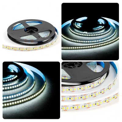 Светодиодная лента OGM 14,4W/m 180LED/m 2835SMD холодный белый 5M LSE-264