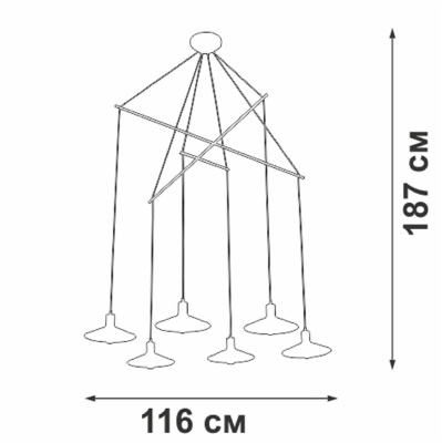 Подвесная люстра Vitaluce V4825-0/6S