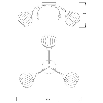 Escada 1175/3P E27*40W Chrome
