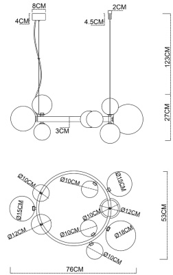 Подвесная люстра Arte Lamp VINCENT