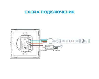 Контроллер встраиваемый RGB Apeyron 12/24V 04-09