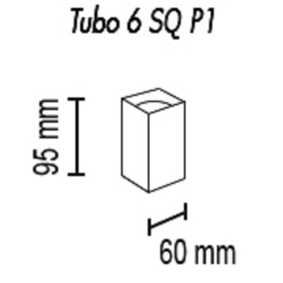Потолочный светильник TopDecor Tubo6 SQ P1 27
