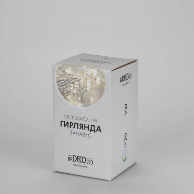 Светодиодная гирлянда Ardecoled занавес 230V разноцветный ARD-Curtain-Home-1500X1500-Clear-144Led RGB 024828