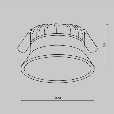 Встраиваемый светодиодный светильник Maytoni Technical Okno DL055-12W3K-W