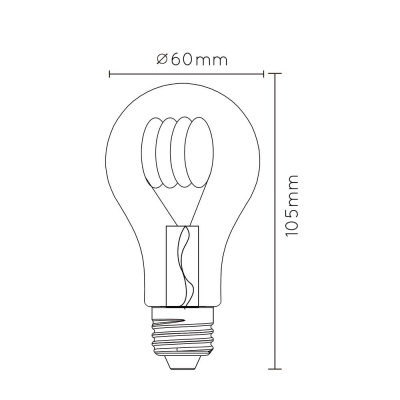 Лампа светодиодная диммируемая Lucide E27 5W 2200K дымчатая 49042/05/65