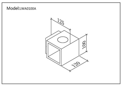 Уличный настенный светодиодный светильник DesignLed JY Kub LWA0100A-BL-WW 002795