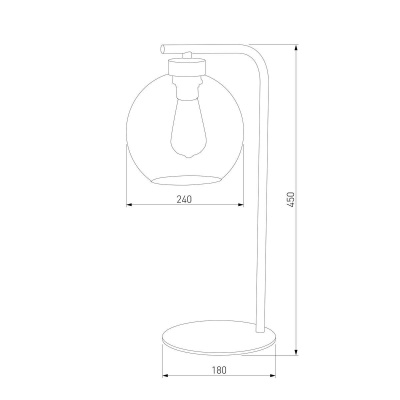 Настольная лампа TK Lighting 5102 Cubus Graphite